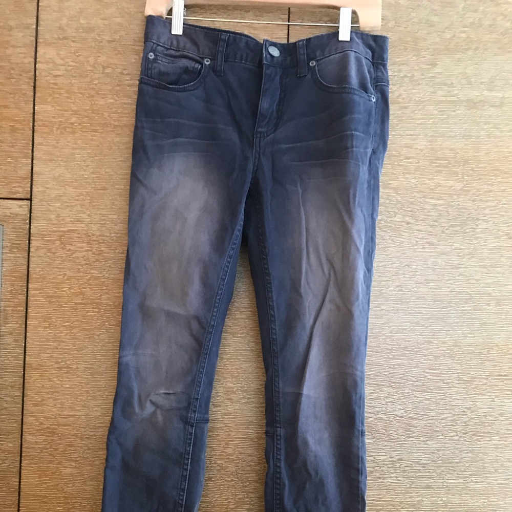 Free People Suedes Sateen Zipper Back Skinny Jeans
